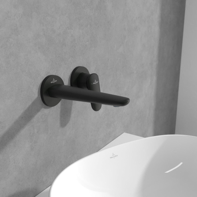 Villeroy & Boch Antao wastafelkraan - inbouw - 2-gats - zonder inbouwdeel - mat zwart