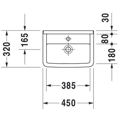 Duravit Starck 3 Fontein - 45x32cm - wit