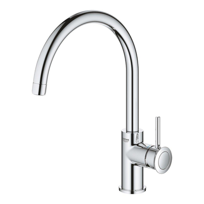 GROHE BauClassic Keukenkraan - hoog - draaibare uitloop - chroom