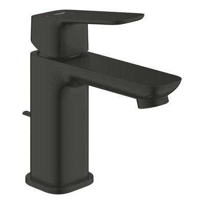 GROHE Cubeo wastafelkraan - s-size - opbouw - 1-gats - voorsprong 10.6cm - eengreeps - mat zwart