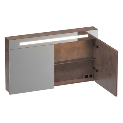 BRAUER Promise spiegelkast – 119x70x15 cm – directe LED – Erosion