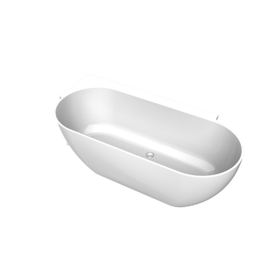 Arcqua Havana Baignoire demi-îlot - 170x80cm - gauche - blanc brillant