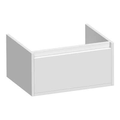 BRAUER Hope wastafelonderkast - 59x30x45.5cm - 1 softclose lade greeploos - 1 sifon uitsparing - mat wit