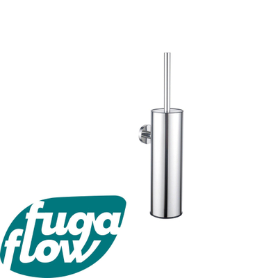 FugaFlow Efficiente Acces porte-brosse de toilette - modèle fermé - mural - rond - chrome