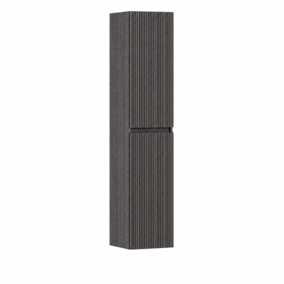 HR badmeubelen Colonne haute - 35x35x170cm - façade 3D - 2 portes - ouverture à gauche - sans poignée - wengé