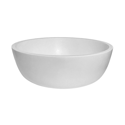 Best Design New Stone Vasque à poser 42x15x1.7cm avec bonde clic clac Solid Surface blanc brillant