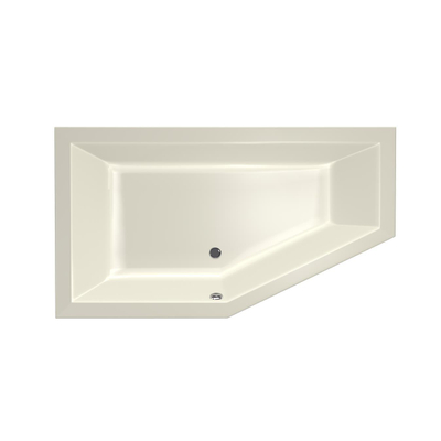 Xenz Society 160 ligbad - 160x90cm - met overloop - zonder afvoer - Hoekopstelling links - Acryl Pergamon