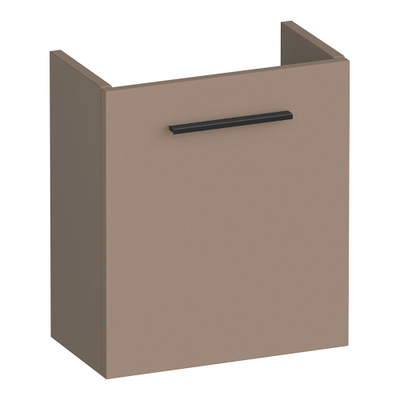 BRAUER Trust fonteinonderkast - 40x45x22cm - deur linksdraaiend - excl. opbouwgreep - mat mokka