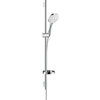 Hansgrohe Raindance Select S Doucheset - 120 - 3jet - met Unica - glijstang 90 cm en zeepschaal wit/chroom - wit chroom