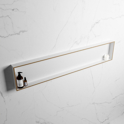 MONDIAZ EASY Nis - 149.5x29.5cm - geschikt voor in- of opbouw - 1 vak - kleur Oro | Talc