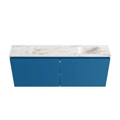 MONDIAZ TURE-DLUX 120cm toiletmeubel Jeans. EDEN wastafel Frappe positie rechts. Met 1 kraangat.