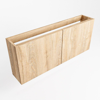 Mondiaz FOWY fonteinonderkast - 120x22x50cm - 2 deuren - push to open - softclose - Washed Oak