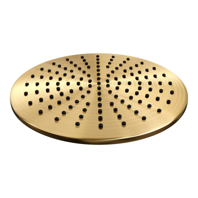 Brauer Gold Edition Regendoucheset opbouw - hoofddouche 30cm - glijstang - handdouche staaf 1 stand - gladde knoppen - PVD - geborsteld goud