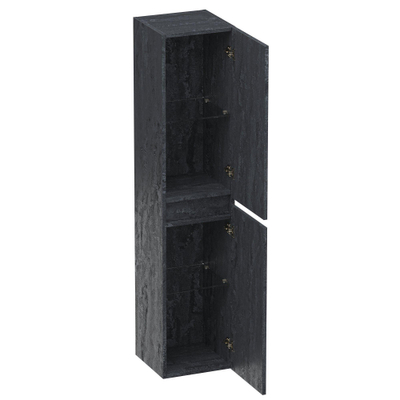 BRAUER Solution Badkamerkast - 160x35x35cm - 2 greeploze links- rechtsdraaiende deur - MFC - Metal