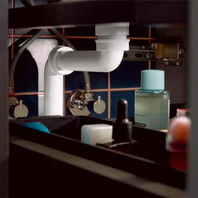 Hansgrohe Xilesa E Meuble pour lave‑mains – 34×24 cm – charnière à gauche – blanc mat