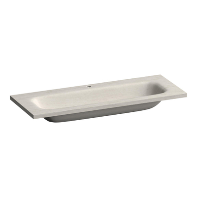 BRAUER Dune Medium Lavabo - 120cm - 1 cuve - 1 trou de robinet - pierre frittée - Ivory Travertin