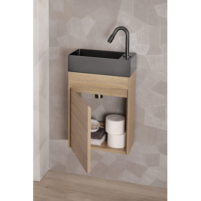 Differnz Hurra Meuble lave-mains - 39,5x52x21,5cm - chêne clair