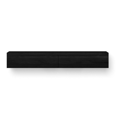 Looox Wood collection Base Block 200x30x40cm 2 lades wood black