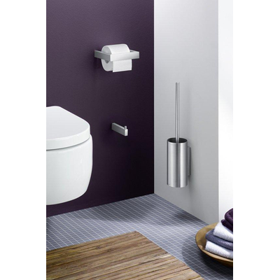 Zack Linea Ensemble brosse WCs Mural - 45cm - inox mat satiné