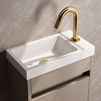 BRAUER Gold Carving Robinet de lave-mains - posé - saillie 12,1 cm - Or brossé