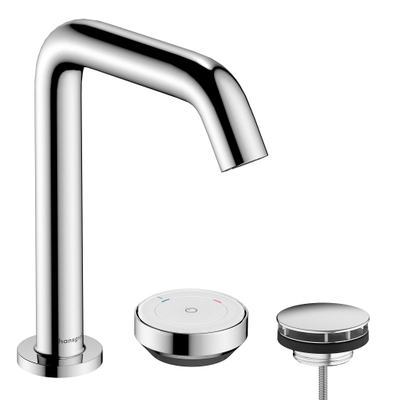 Hansgrohe Tecturis s 2-gats wastafelkraan - 150 - coolstart - met waste - hoogglans chroom