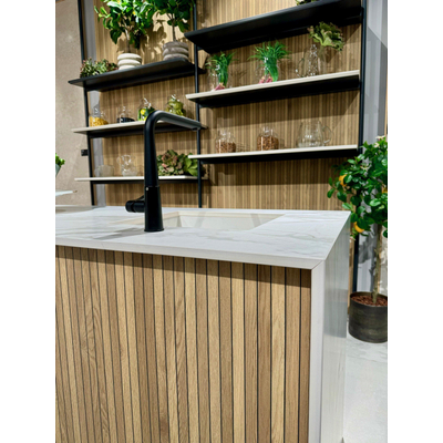 Terravito Elmico Carrelage parquet céramique mural et sol - 60x120cm - 6.0mm - rectifié - cannelé