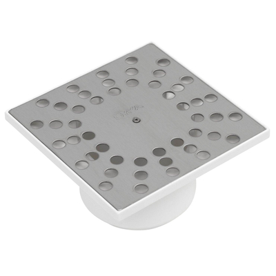 Dyka siphon de sol mécanisme interne ABS D15 avec grille inox 15x15cm