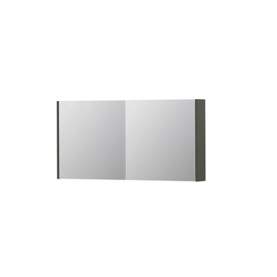 INK SPK1 armoire de toilette – 120 x 60 x 14 cm – 2 portes, portes-miroir double face – Béton mat