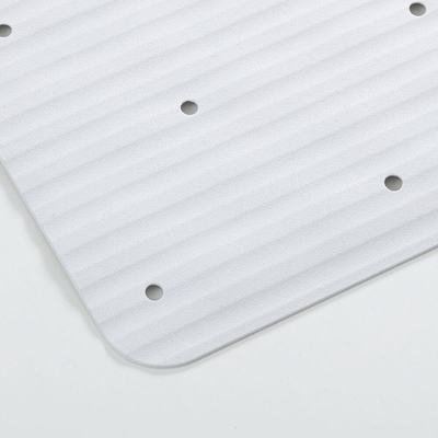 Sealskin Ribb Tapis de bain - 40x70cm - Antidérapant - inclus - crochet noir - Blanc