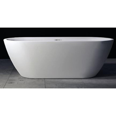 Riho Inspire vrijstaand bad - 180x80cm - met chromen badvuller - acryl wit glans