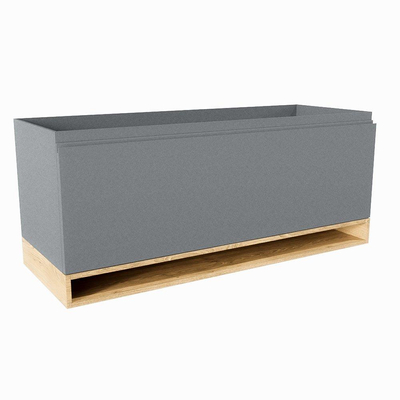 Mondiaz FLOTT Meuble sous vasque - 120x45x50cm - 1 tiroir - softclose - 1 découpe centre - Plata