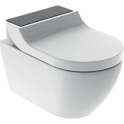 Geberit AquaClean Tuma Comfort Douchewc - douche wc- zwart glas decorplaat - glans wit