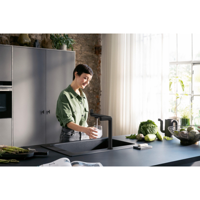 Hansgrohe Aqittura M91 SodaSystem 240, 1jet, starter set mat zwart