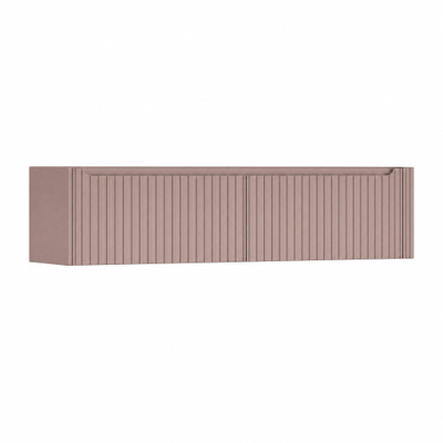 H&R Badmeubelen Juice Wastafelonderkast - 180x45x40cm - rechterhoek afgerond - 3D-front - 2 lades - geïntegreerde greep - strawberry