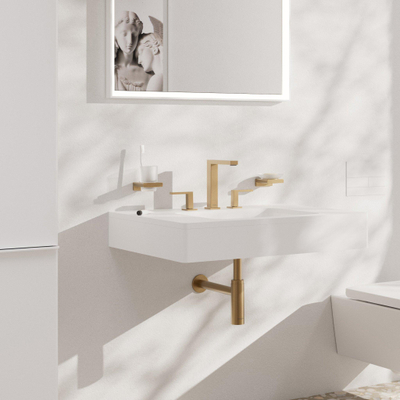 Hansgrohe Tecturis E wastafelkraan - opbouw - vorm kraan/grepen: rechthoek - geborsteld brons