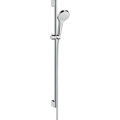 Hansgrohe Croma Select S Vario glijstangset met Croma Select S Vario handdouche 90cm met Isiflex`B doucheslang 160cm wit/chroom