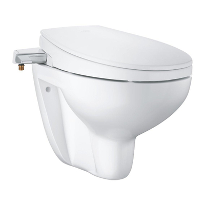 GROHE toilette murale sans chasse d'eau bau avec abattant de douche blanc