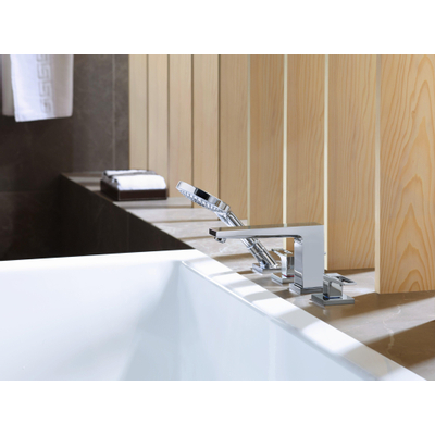 Hansgrohe Metropol 4-trous ensemble mitigeur de bord de baignoire avec poignées en barre chrome