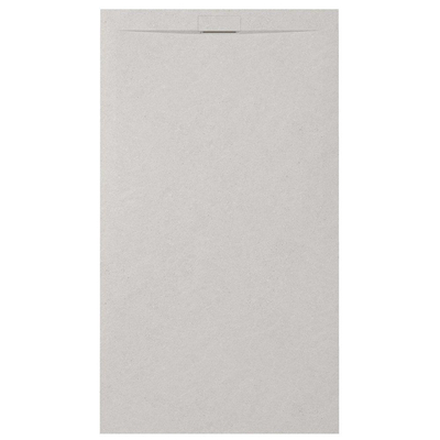 Zenon Essenza Minimal douchevloer - 100x80cm - antislip - antibacterieel - mineraalmarmer - rechthoek - Vertigo light (grijs)