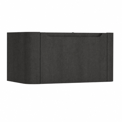 H&R Badmeubelen Juice Wastafelonderkast - 80x45x40cm - afgeronde hoeken - 1 lade - geïntegreerde greep - basalt