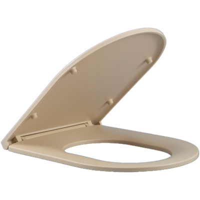 QeramiQ Dely Swirl WC suspendu - 36.5x53cm - à fond creux - sans bride - avec abattant slim - beige