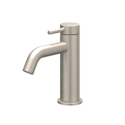 Ivy Bond wastafelkraan - opbouw - laag - 1-gats - PVD - geborsteld nikkel (rvs)
