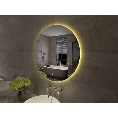 Wiesbaden Giro Miroir salle de bains rond 80cm avec éclairage LED indirect et interrupteur tactile
