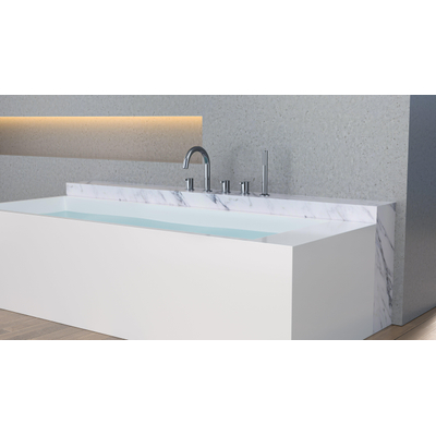 Wiesbaden Caral ensemble de robinetterie de bord de baignoire 5 trous chrome