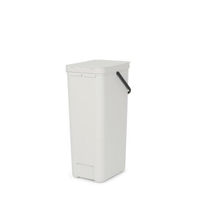 Brabantia Sort & Go Afvalemmer - 40 liter - hengsel - light grey