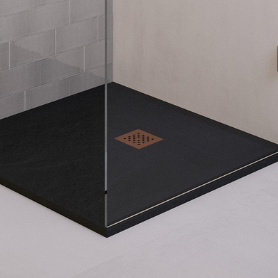 BRAUER Grille d'évacuation - 13.1x13.1x1cm - Cuivre brossé