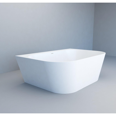 Crosstone by Arcqua Evi XL solid surface demi-baignoire autoportante 180x120x57 mat blanc