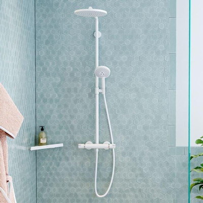 Hansgrohe Raindance Select S - showerpipe - 240 - 1jet PowderRain - met thermostaat - mat wit