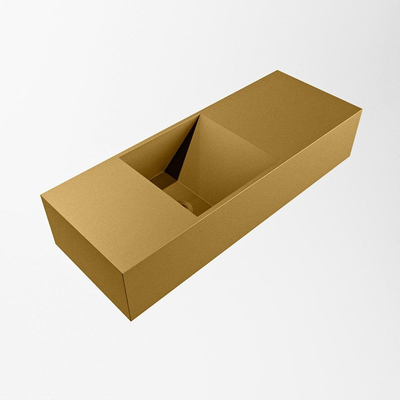 Mondiaz TYNE Lavabo pour WC - 60x23x12cm - vasque à gauche - sans trous de robinet - solid surface - Oro