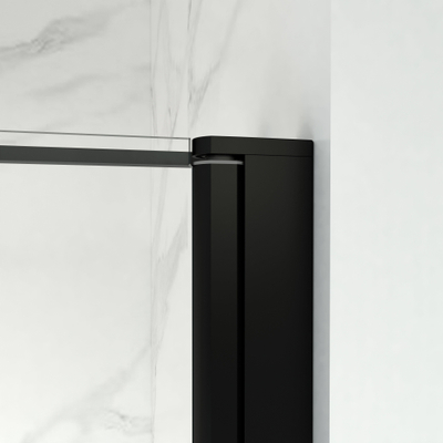 FugaFlow Eccelente Cabine de douche en verre - 100x180x200 - Profil en verre de sécurité - anti-calcaire - noir mat